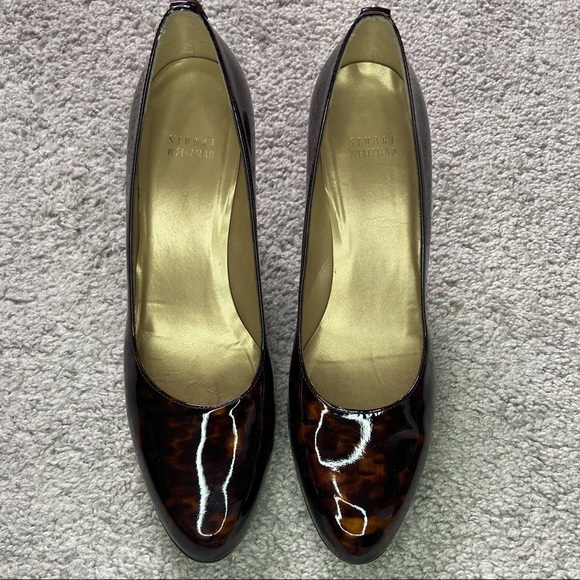 Stuart Weitzman Tiger Eye/Animal Print Heels Size 8.5 - Picture 2 of 8